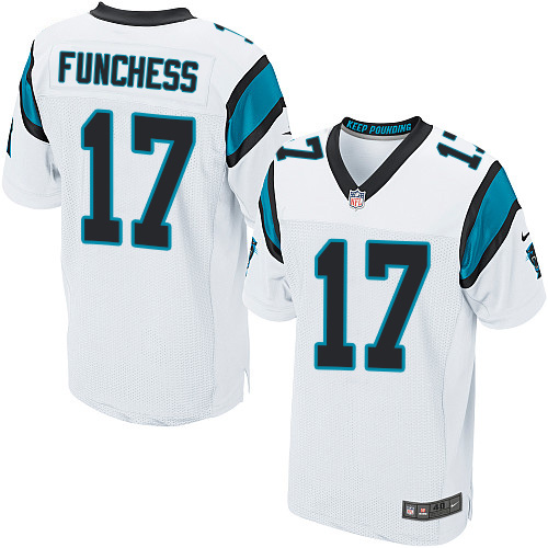 Men's Elite Devin Funchess Nike Jersey White Road - #17 NFL Carolina Panthers